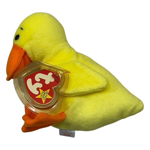 MWMT mint condition Ty Beanie Baby QUACKERS the yellow duck NEW WITH TAGS 1993 - Picture 1 of 8